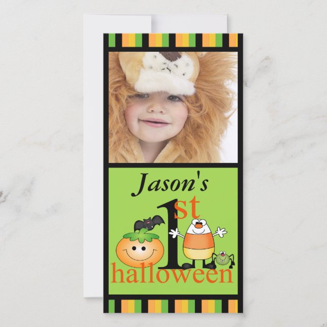Baby's 1st Halloween Photo Card (Front)