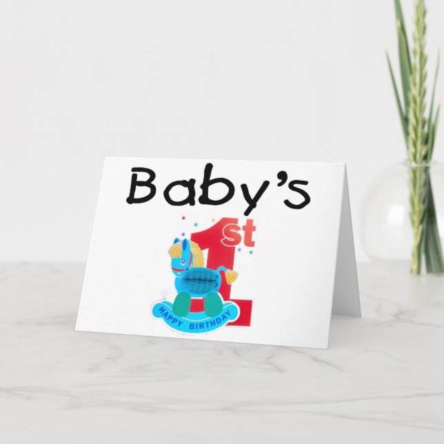 Baby's 1st Happy Birthday Card (Front)