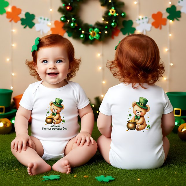 Baby's 1st St. Patrick's Day, Pot o’ Giggles Baby Bodysuit (Baby's 1st St. Patrick's Day, Pot o’ Giggles Baby Bodysuit)