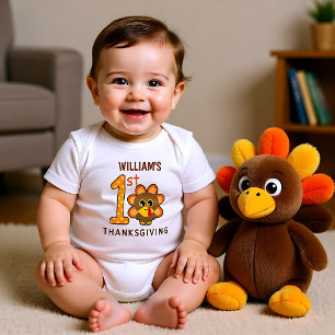 🦃 Baby's 1st thanksgiving (boy) Baby Bodysuit
