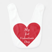 Babys 1st Valentines Day Bib