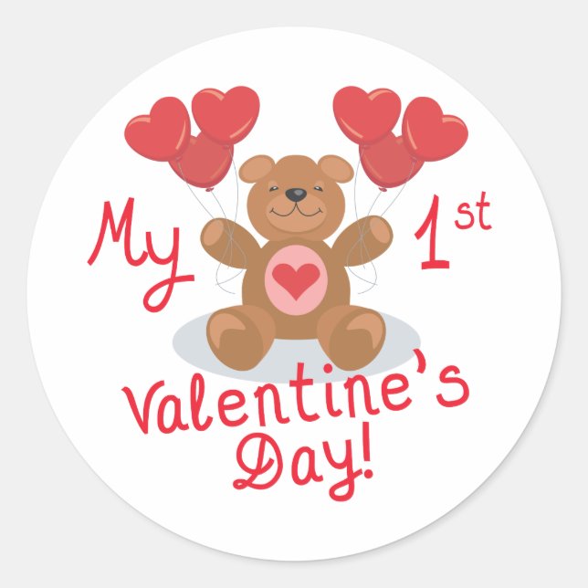 Baby's 1st Valentine's Day Stickers (Front)