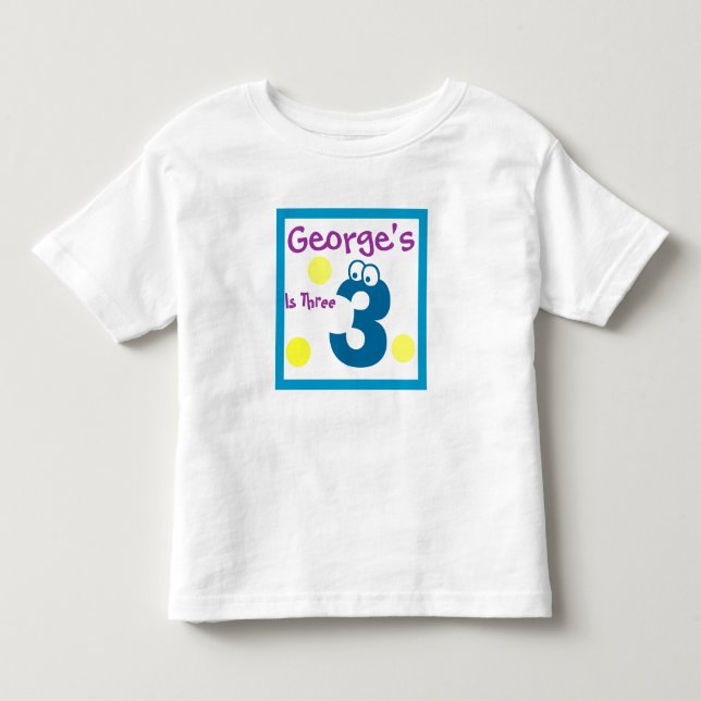 baby's 3rd Birthday, baby's third Toddler T-Shirt (Front)