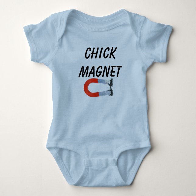 Babys are Chick Magnets Baby Bodysuit (Front)