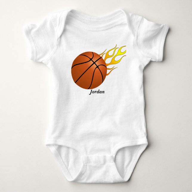 Baby's Basketball Baby Bodysuit (Front)