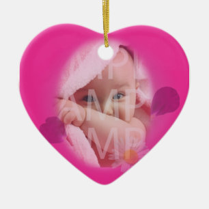 Baby's birth record ceramic tree decoration