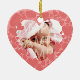Baby's birth record ceramic tree decoration