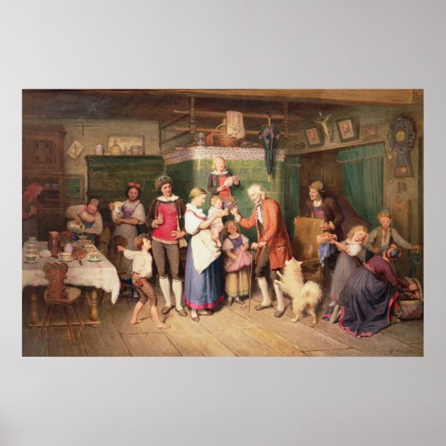 Baby's birthday party poster (Front)