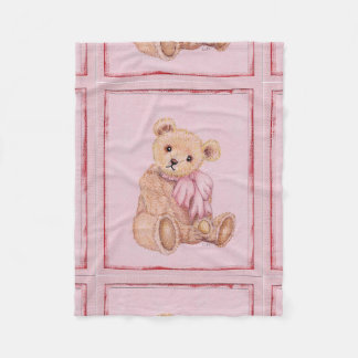 Baby's blanket, Teddy bear,Pink Fleece Blanket