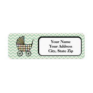 Baby's Blocks Stroller Return Address Label