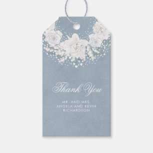 Baby's Breath and Dusty Blue Wedding Gift Tags