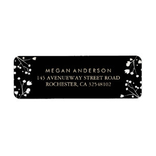 Baby's Breath Black and Gold Wedding