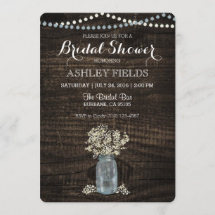 Baby's Breath Bridal Shower Invitation