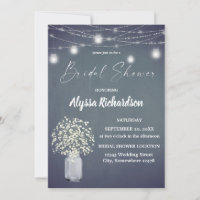Babys Breath Chalk BG String Lights Bridal Shower