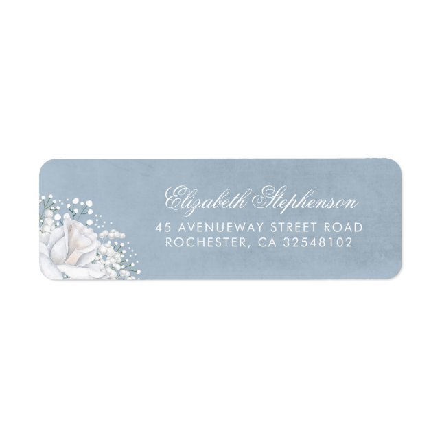 Baby's Breath Dusty Blue Elegant Wedding (Front)