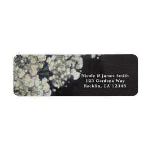 Baby's Breath Floral & Dark Rustic Wood Invitation