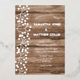 Baby's Breath Floral Wildflower Gold Foil Wedding