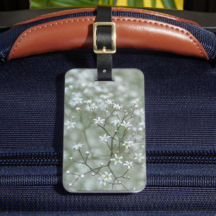 Baby's Breath Flower Botanical Photo With Text Luggage Tag