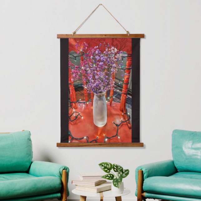 Baby's Breath Flowers Hanging Tapestry (Living Room)