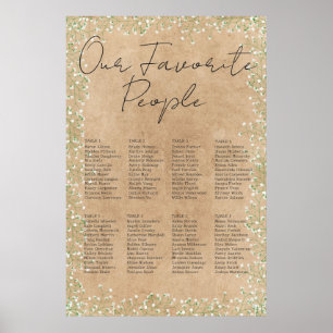 Baby's Breath Flowers Rustic Wedding Seating Chart