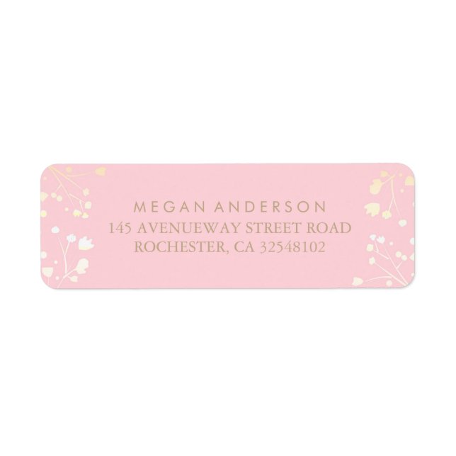 Baby's Breath Gold and Pink Wedding (Front)