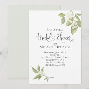 Baby's Breath Greenery Botanical Floral  Save The Date