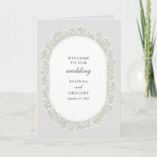 Baby's Breath Gypsophila Wedding Order of Service Programme