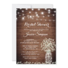 Baby's Breath Mason Jar Rustic Bridal Shower