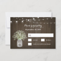 Babys Breath Mason Jar Rustic Fairy Lights Wedding
