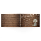 Baby's Breath Mason Jar Rustic Wood Lights Wedding