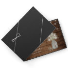 Baby's Breath Mason Jar Rustic Wood Lights Wedding