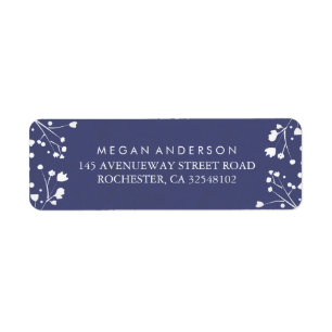 Baby's Breath Navy and Silver Wedding