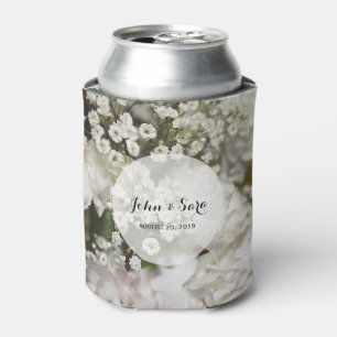 Baby's Breath Photo, Personalised Wedding Can Cooler