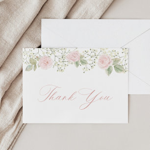 Baby's Breath Pink Roses Thank You