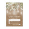 Baby's Breath Rustic Burlap Wedding RSVP
