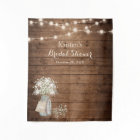 Baby's Breath String Lights Bridal Shower Backdrop