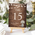 Baby's Breath String Lights Wedding Table Number<br><div class="desc">Create your own Table Number Card with this "Rustic Baby's Breath String Lights Wedding Table Card" template to match your wedding colours and style. (1) Please customise this template one by one (e.g, from number 1 to xx) , and add each number card separately to your cart. (2) For further...</div>