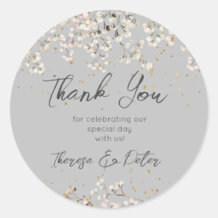 Baby's Breath Thank You Favour Sticker