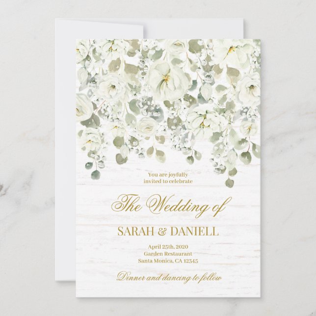 Baby's Breath wedding Invitation (Front)