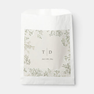 Baby's Breath Wedding Monogram Favour Bags