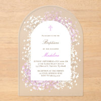 Baby's Breath white lilac baby girl Baptism