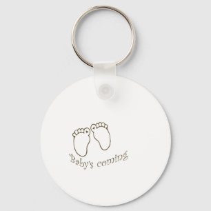 babys coming feet key ring