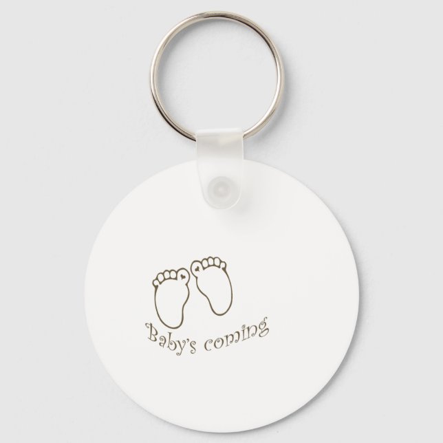 babys coming feet key ring (Front)