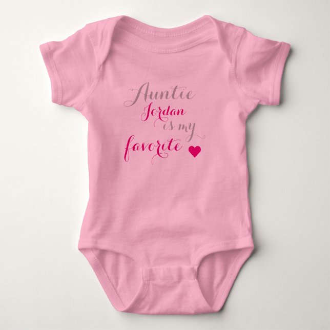 Baby's favourite Aunt Baby Bodysuit (Front)