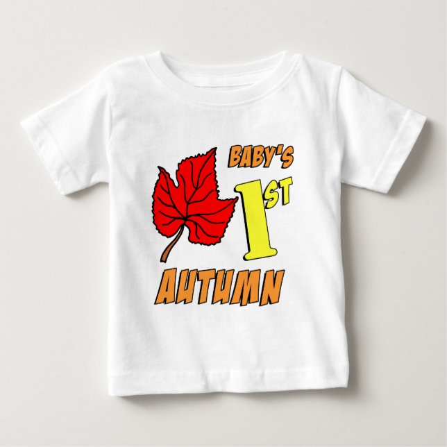 Baby's First Autumn Baby T-Shirt (Front)