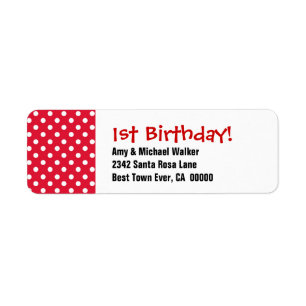 Baby's First Birthday 1st Cute Polka Dot Pattern