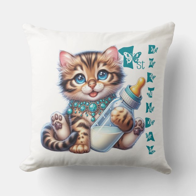  Baby's first birthday. Cushion (Front)