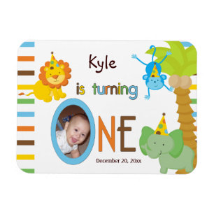Babys First Birthday Customisable Party Favour Magnet