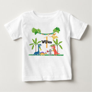 Baby's First Birthday Dinosaur  Baby T-Shirt