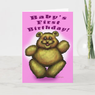 Baby's First Birthday Girl Card